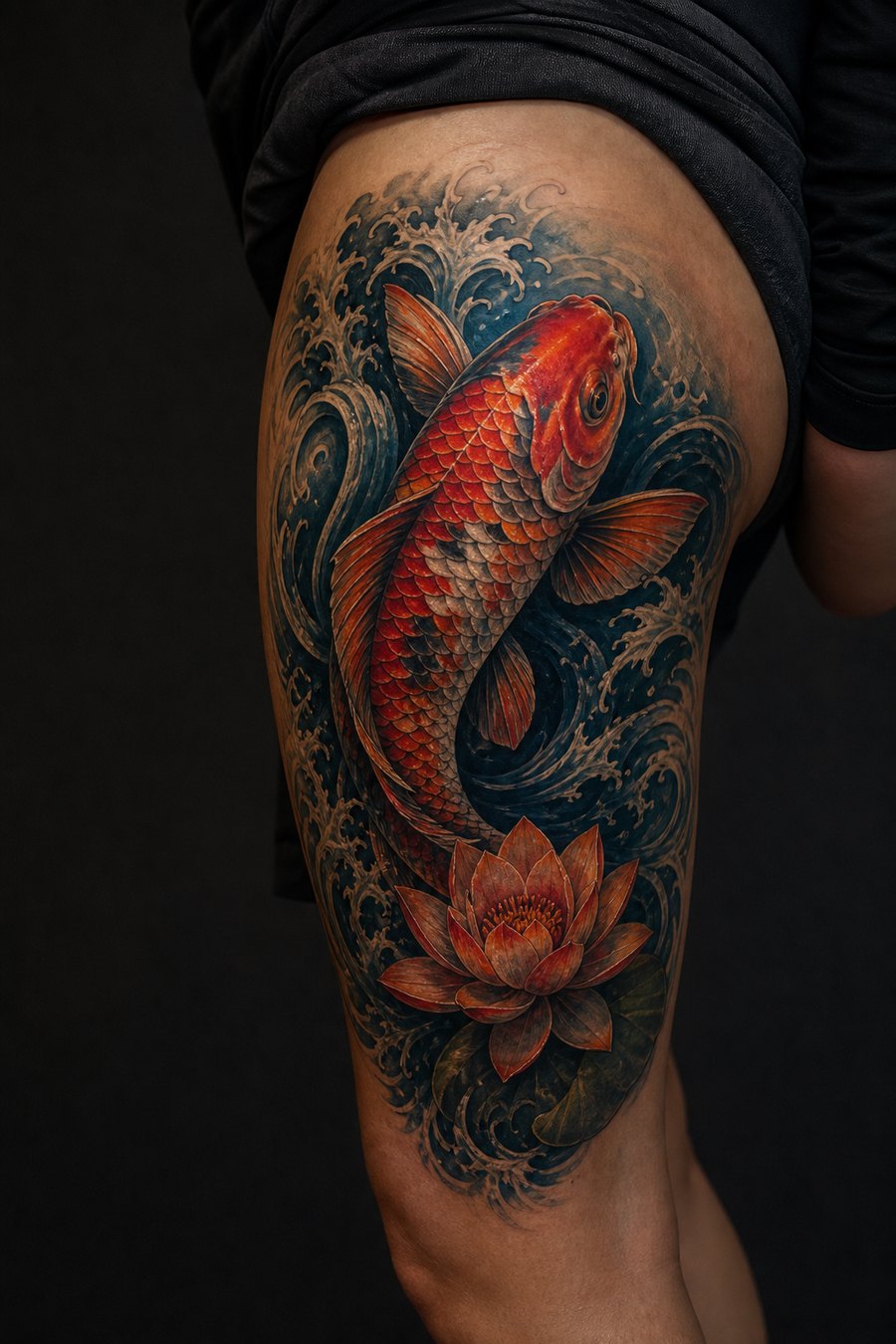 Koi, Colour realism · thigh