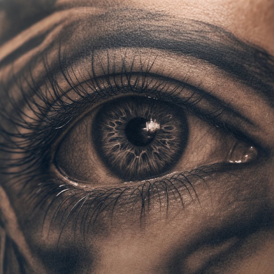 Eye, Black & grey realism · detail